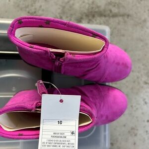 Cat and Jack girls hot pink boots